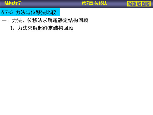力法PK位移法