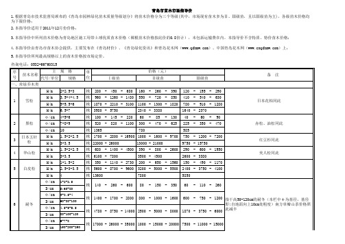 92501-2011年12月份青岛市苗木市场指导价