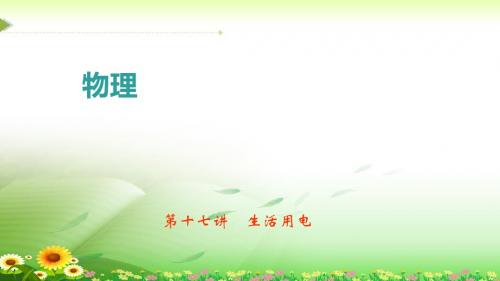 2019中考物理专题第十七讲 生活用电