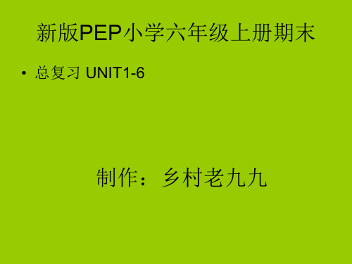 新pep六年级上册期末总复习课件