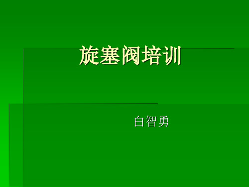 旋塞阀培训资料