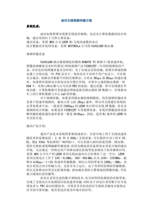油田无线视频传输方案