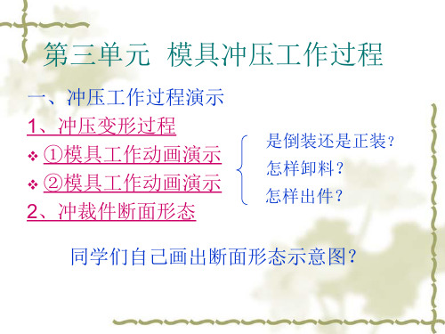 第三单元模具冲压工作过程
