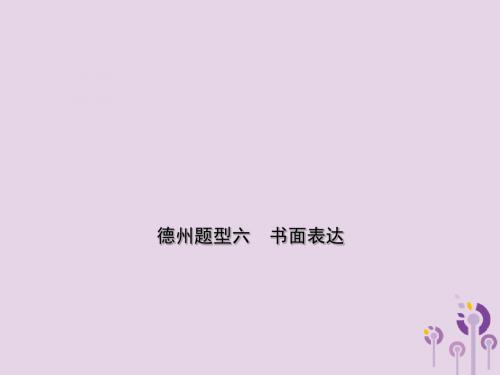 2019年中考英语总复习题型专项ppt课件试题(山东省德州市18套)(5)正式版