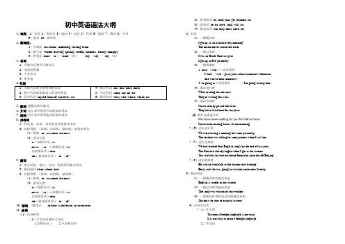 初中英语语法纲要(修订版)
