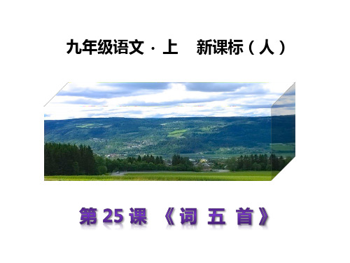 人教版九上语文第25课《词五首》
