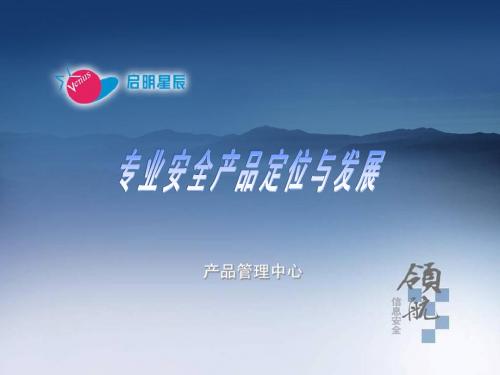 启明星辰全产品线介绍