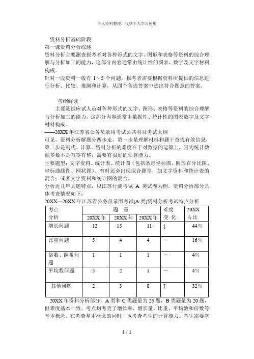 资料分析基础阶段