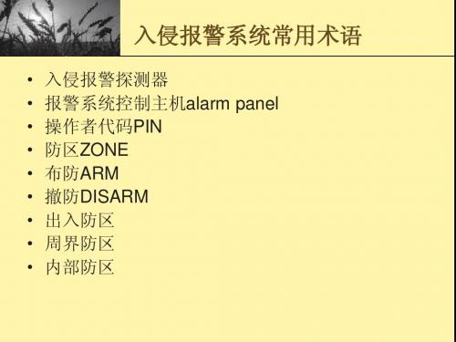 入侵报警控制系统