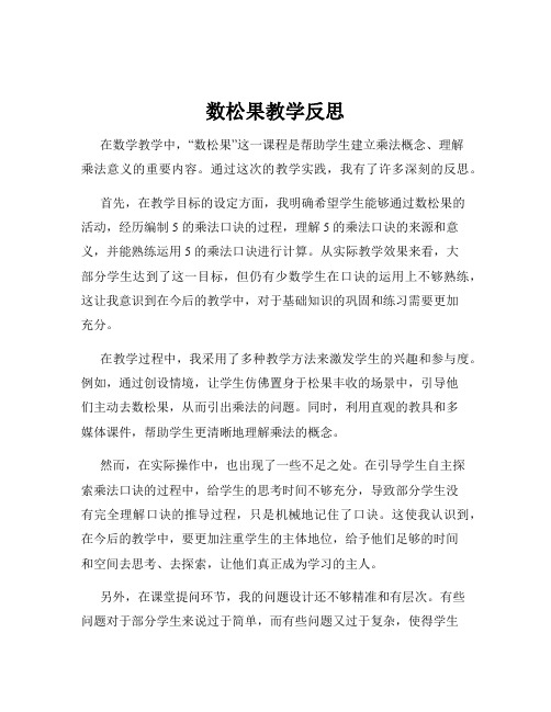 数松果教学反思