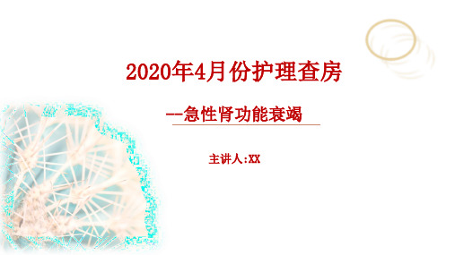 护理查房急性肾功能衰竭