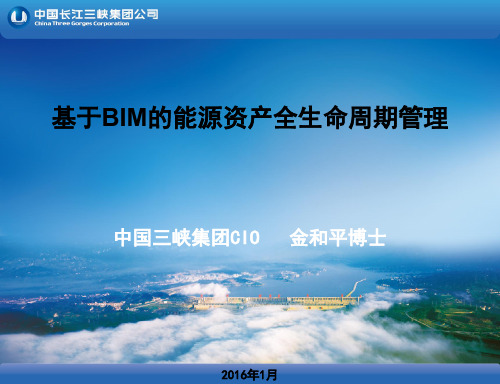 基于BIM的能源资产全生命周期管理(中国长江三峡集团公司首席信息官  金和平博士)