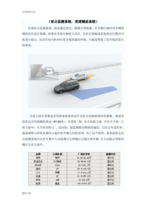 变道辅助系统简介