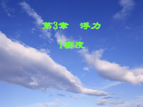 八年级科学上册 第3章 第1节 密度课件4 (新版)华东师大版