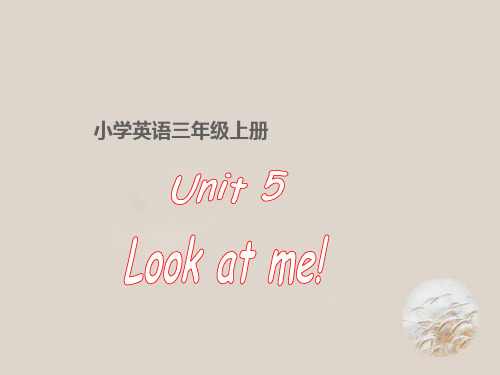 三年级上英语课件-Unit 3 Look at me-人教(PEP)