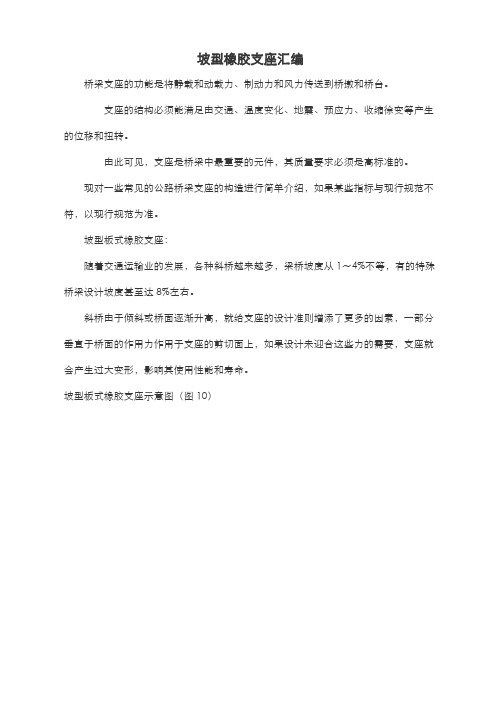 坡型橡胶支座