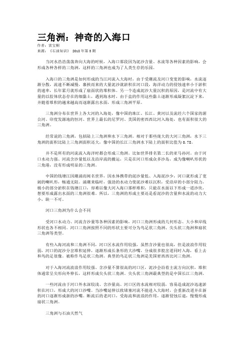 三角洲：神奇的入海口