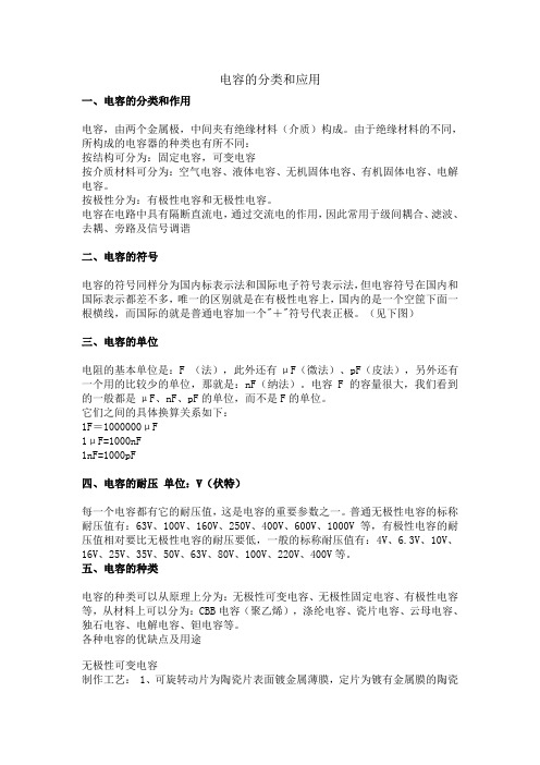 电容的分类和应用