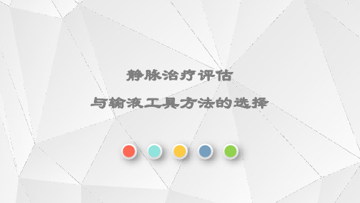 静脉治疗评估与输液工具方法的选择PPT课件
