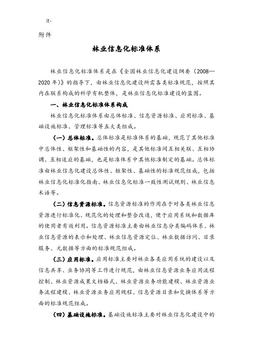林业信息化标准体系