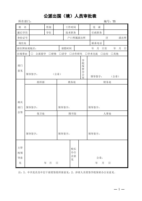 公派出国(境)人员审批表.doc