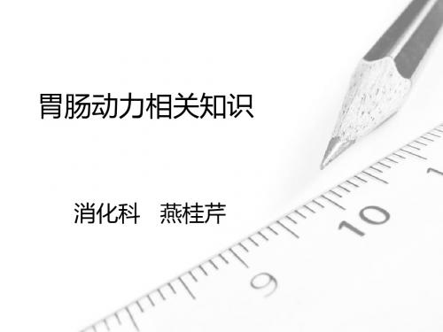 胃肠动力相关知识
