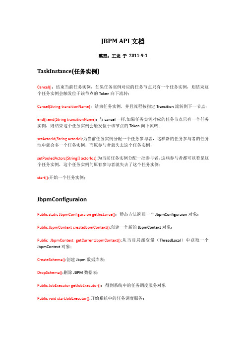 JBPM_API文档