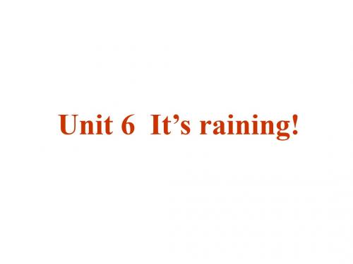 最新人教新目标英语七年级下册unit 7 《It’s raining》课件