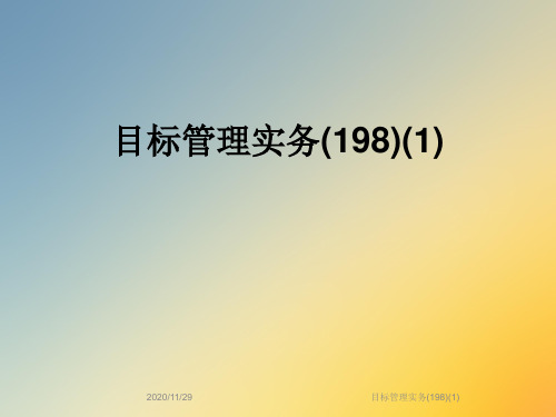 目标管理实务(198)(1)