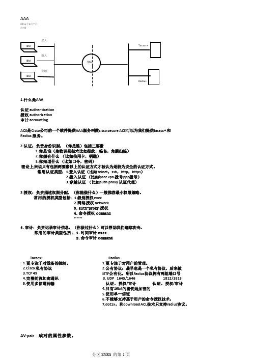 AAA 配置介绍