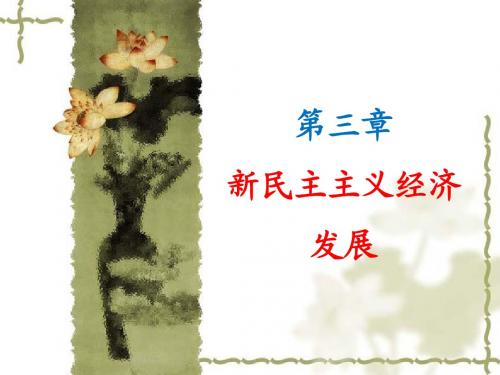 中国近现代经济史教程  第三章