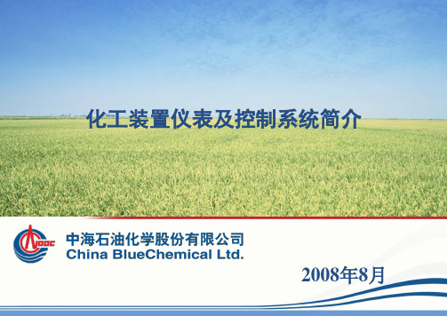 化工装置仪表及控制系统简介