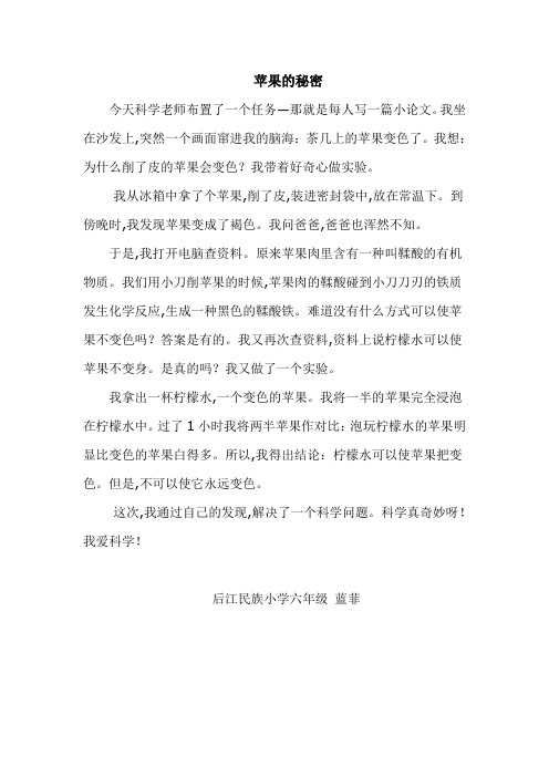 苹果的秘密