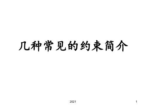 几种常见的约束PPT课件