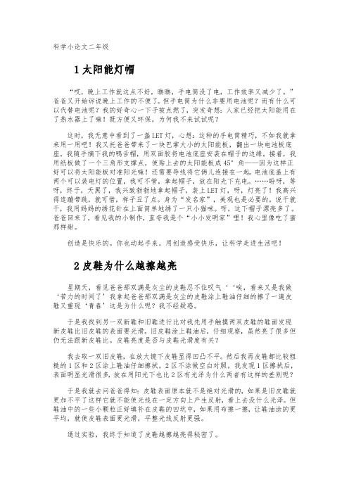 科学小论文二年级