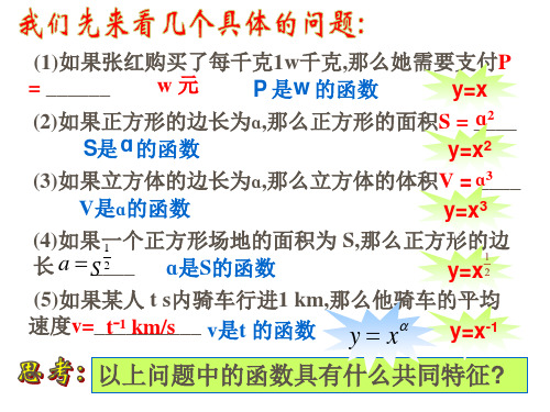 人教A版高中数学必修1第二章2.3幂函数课件PPT