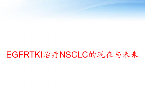 EGFRTKI治疗NSCLC的现在与未来 ppt课件