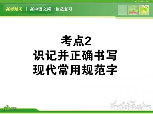 高考语文——识记并正确书写现代常用规范字