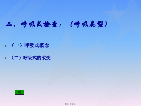 呼吸系统的临床检查(1)