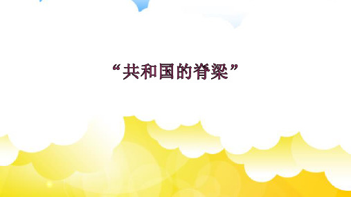 华师大版历史八年级下册第6课《共和国的脊梁》课件 (共22张PPT)