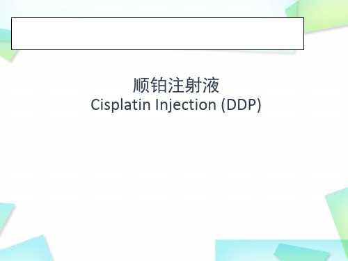 顺铂注射液产品幻灯片PPT精选课件