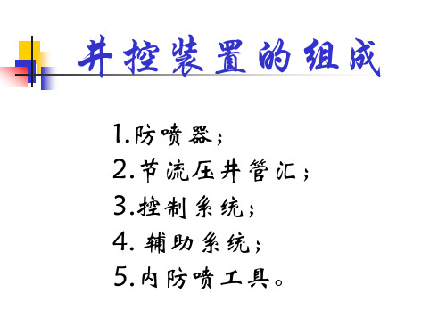 钻井井控装置