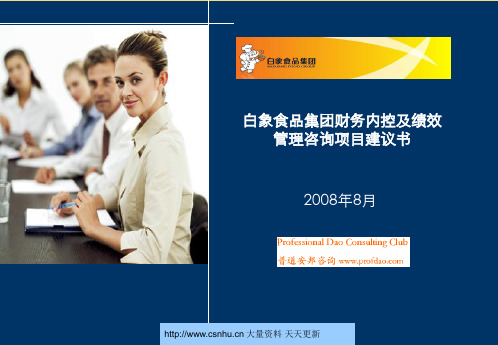 白象食品集团财务内控及绩效管理咨询项目建议书--johnson2000