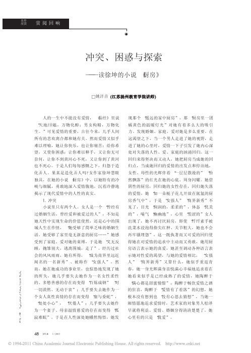 冲突_困惑与探索_读徐坤的小说_厨房_