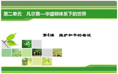 历史(人教版选修3)课件：2-4 维护和平的尝试