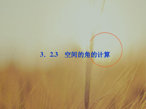 最新-2018高中数学 第3章323空间的角的计算课件 选修2-1 精品 