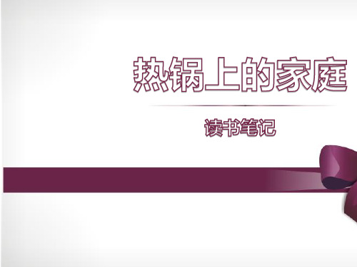 《热锅上的家庭》读书笔记