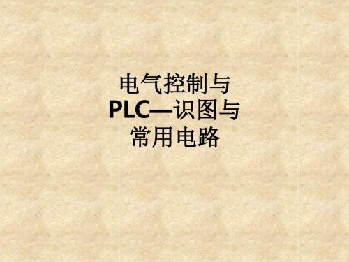 电气控制与PLC—识图与常用电路ppt课件
