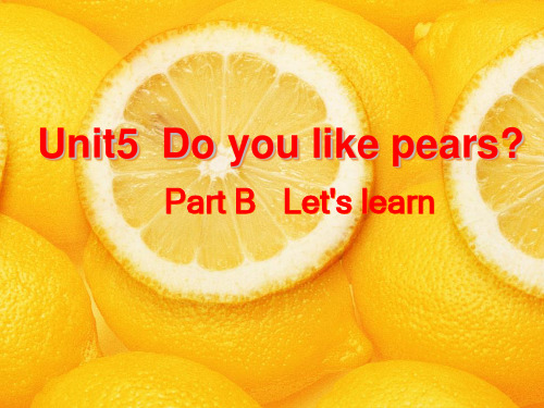 新版pep小学英语三年级下册unit5Blet'slearn