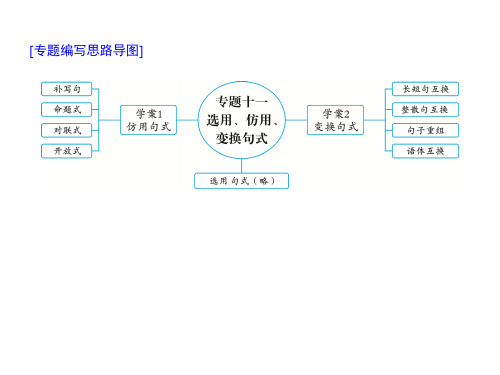 2021年高考语文核心考点专题复习课件：选用、仿用、变换句式 课件(共42张PPT)